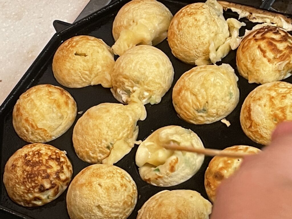たこ焼き作り中